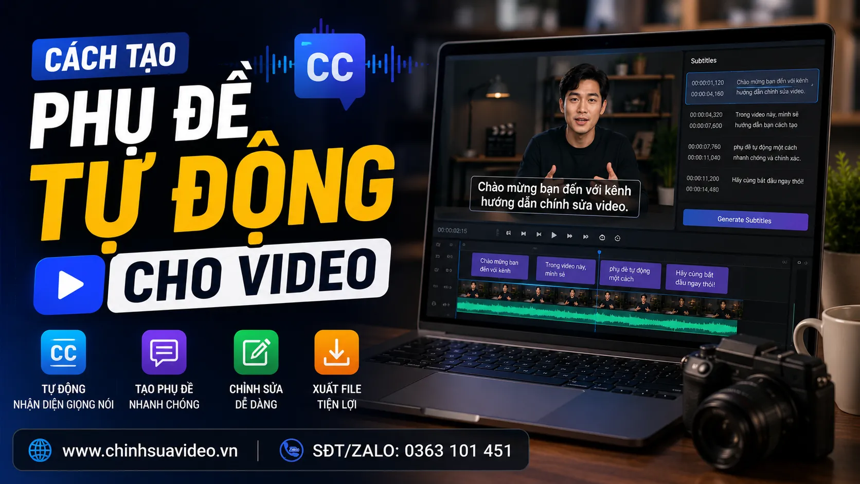 Cách Tạo Phụ Đề Tự Động Cho Video