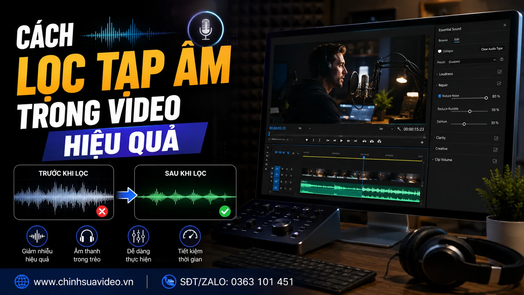 Cách Lọc Tạp Âm Trong Video Hiệu Quả