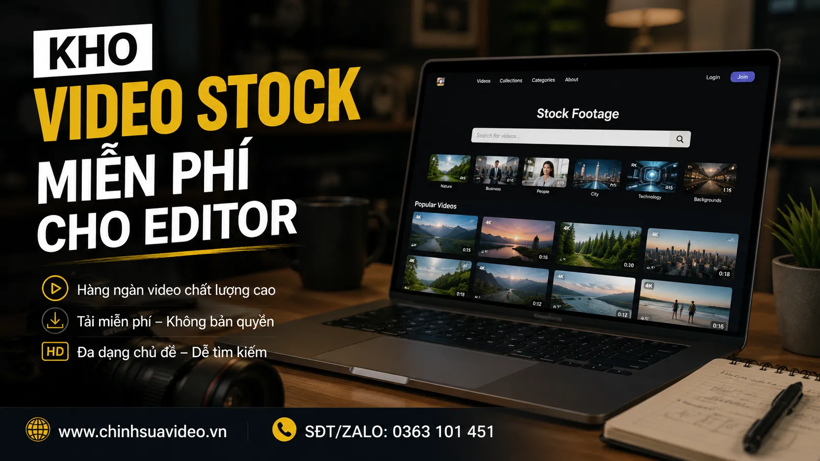 Kho Video Stock Miễn Phí Cho Editor