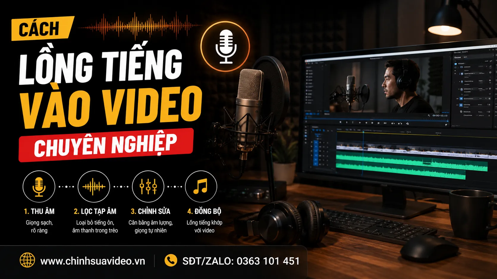 Cách Lồng Tiếng Vào Video Chuyên Nghiệp