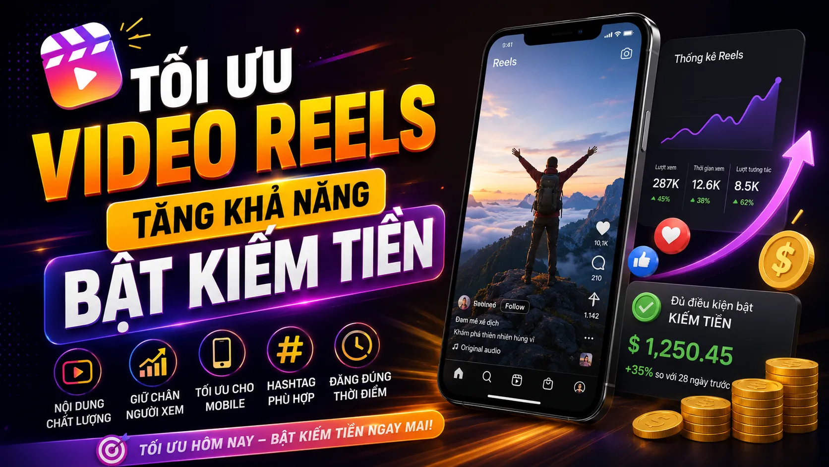 Tối Ưu Video Reels - Tăng Khả Năng Bật Kiếm Tiền
