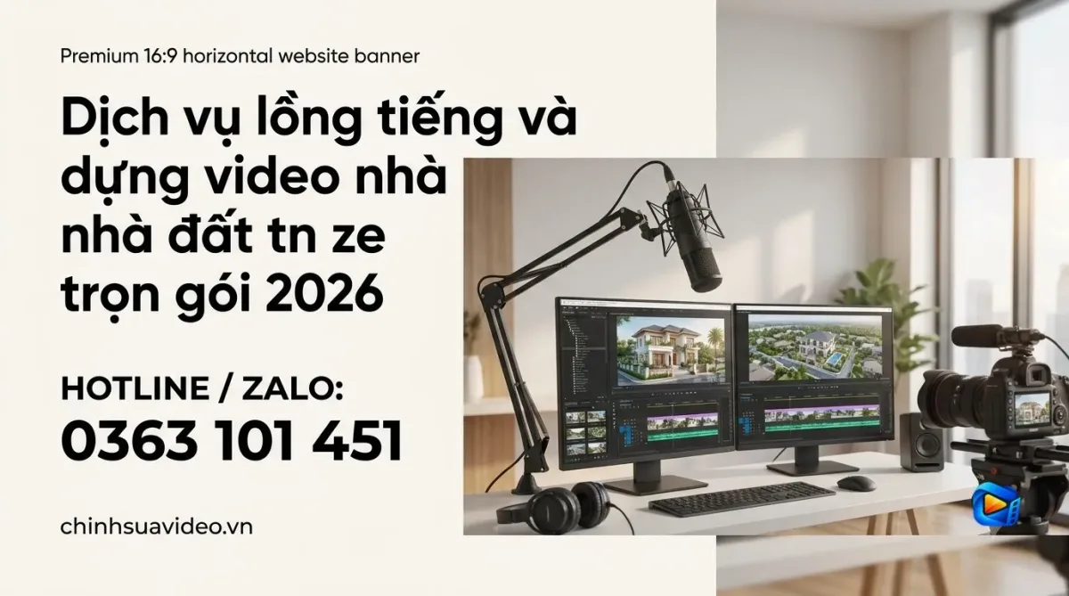 Dịch vụ lồng tiếng và dựng video nhà đất trọn gói 2026