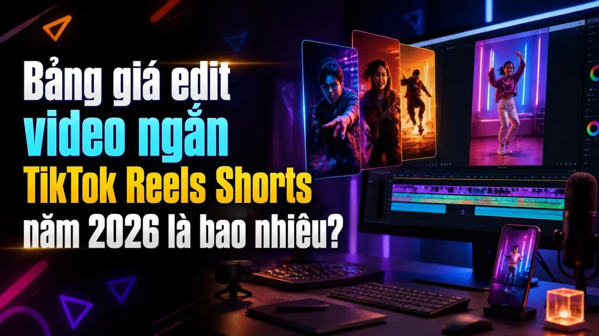 Bảng giá edit video ngắn TikTok Reels Shorts năm 2026 là bao nhiêu?